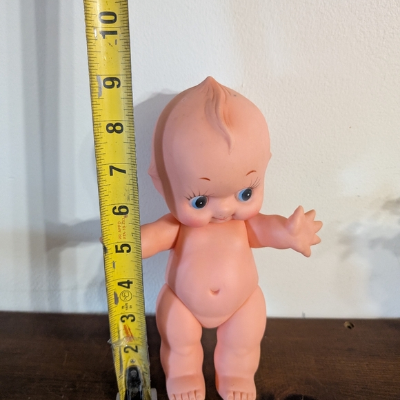 Vintage 1970s Soft Vinyl Poseable Kewpie Doll 8" Tall Squeaker Squeaky Toy Baby - Picture 11 of 12